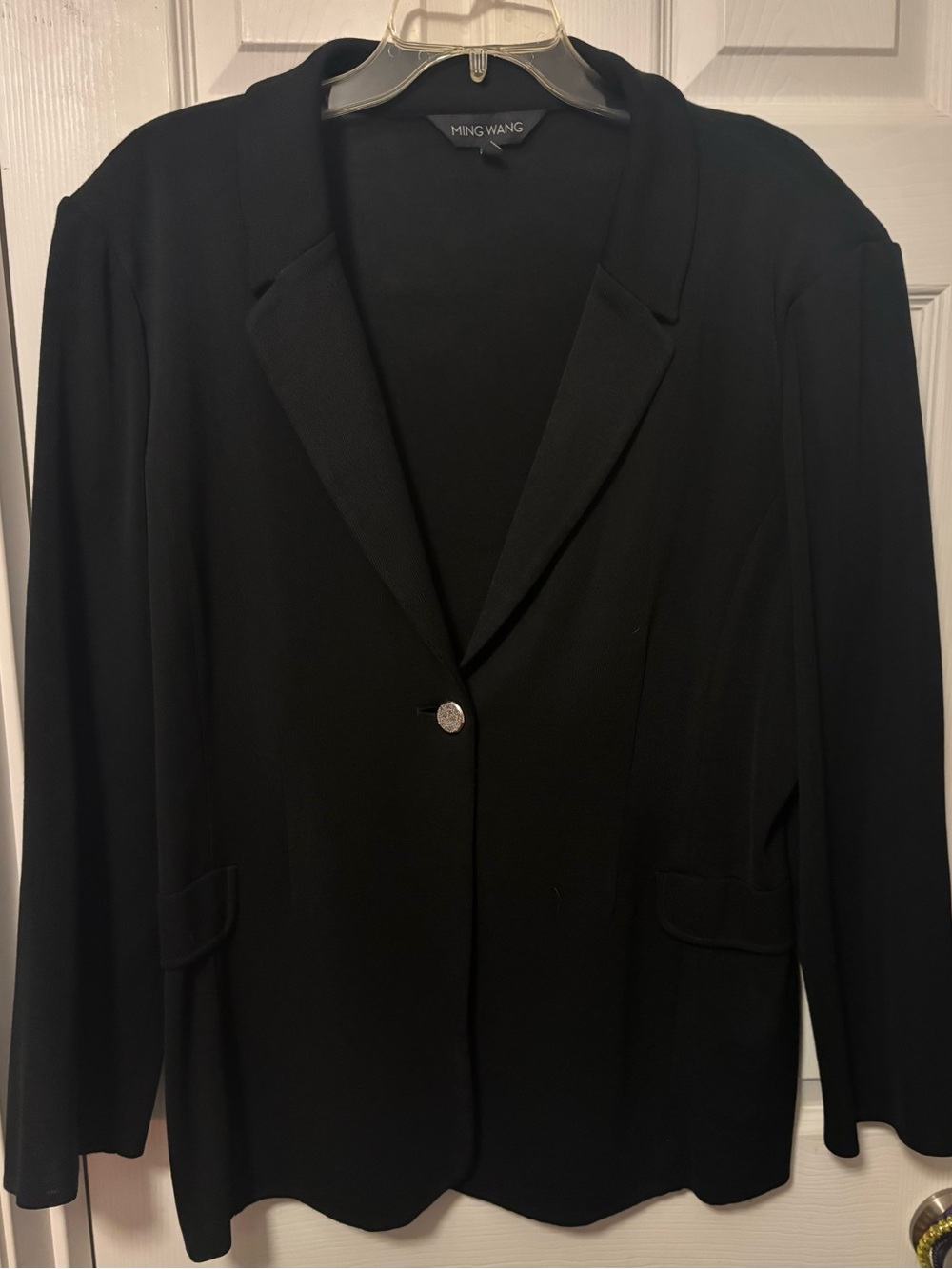 Ming Wang Black Single Button Blazer